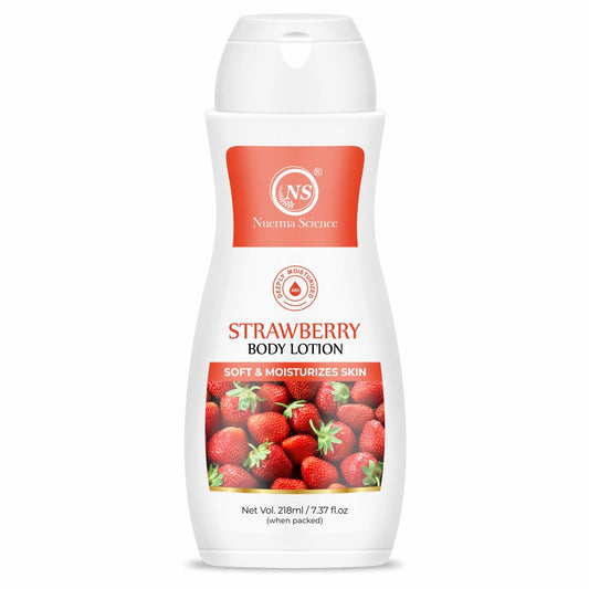 Nuerma Science Strawberry Body Lotion for Deep Skin Hydration & Moisturization - 218ml