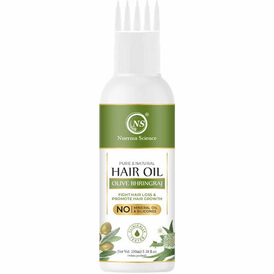 Nuerma Science Olive Bhringraj Hair Oil to Fight Hair Loss & Promote Hair Growth