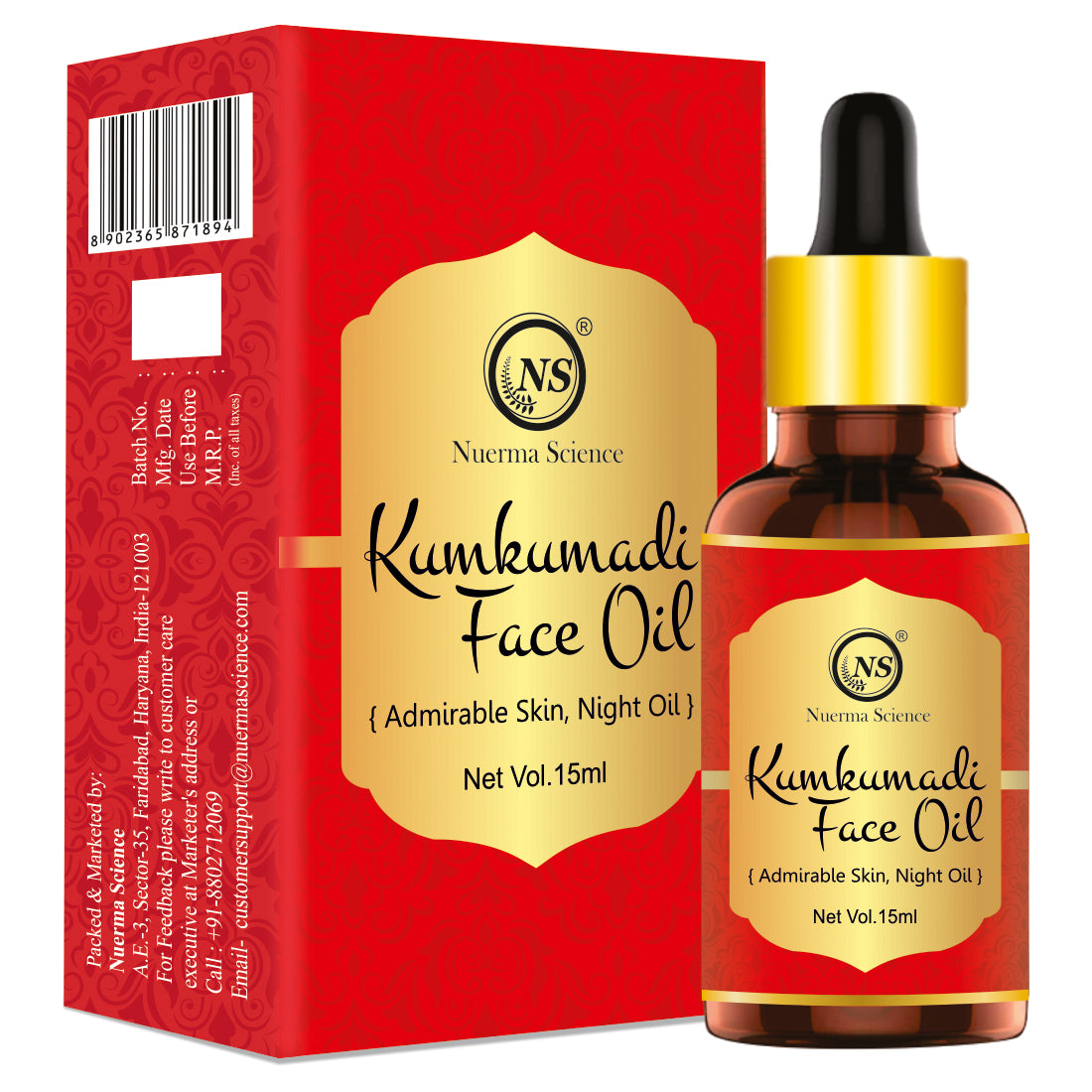 Nuerma Science Kumkumadi Face Oil For Glowing Face - 15ml
