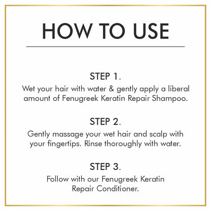 Nuerma Science Keratin Repair Fenugreek (Methi) Shampoo for Hair Fall & Dandruff Control - 350ml