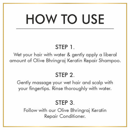 Nuerma Science Keratin Repair Natural Hairfall Control Olive Bhringraj Shampoo - 350ml