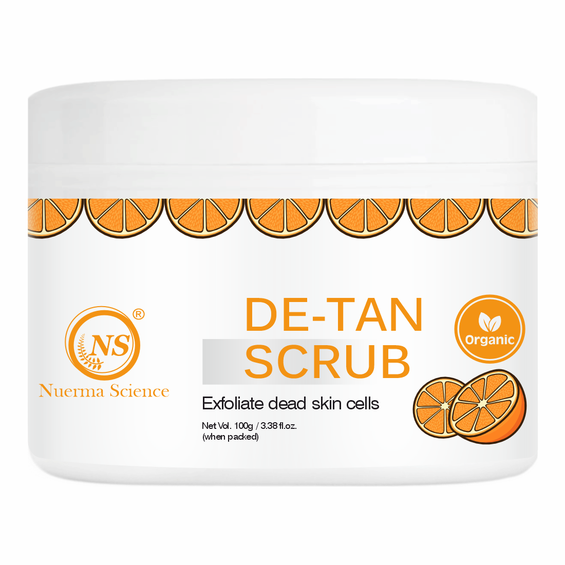 Nuerma Science De-Tan Face Scrub | Removes Blackheads, Whiteheads & Controls Excess Oil - 100gm