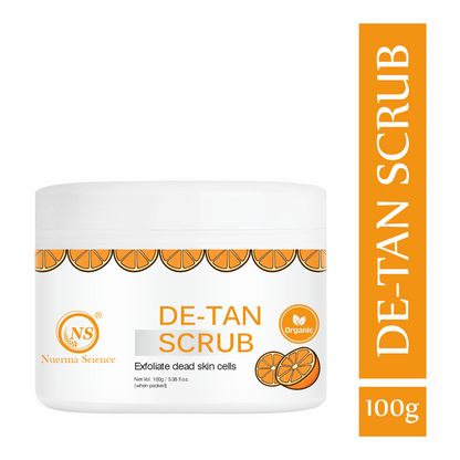 Nuerma Science De-Tan Face Scrub | Removes Blackheads, Whiteheads & Controls Excess Oil - 100gm