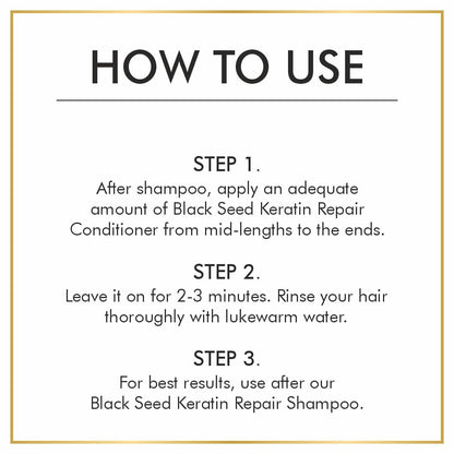 Nuerma Science Black Seed Hair Shampoo & Conditioner | Strengthens Roots, Reduces Hair Fall, Nourishes Scalp | Sulphate & Paraben Free | Pack of 2, 700ml