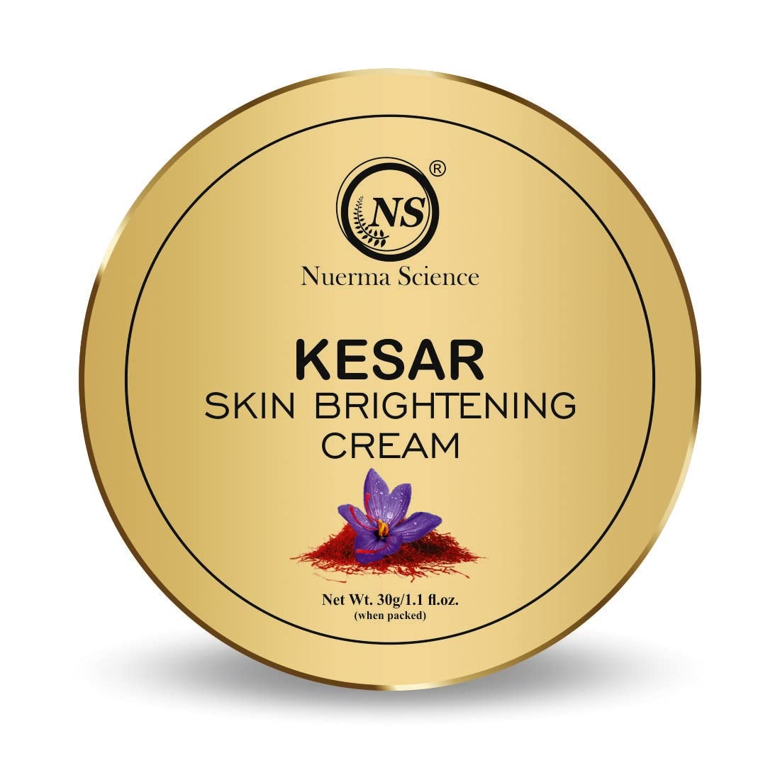 Nuerma Science Kesar Skin Brightening Cream SPF 30 – 50g | Saffron, Vitamin C, Niacinamide, Retinol & Turmeric | Ayurvedic Fairness & Sun Protection