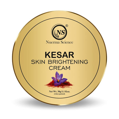 Nuerma Science Kesar Skin Brightening Cream SPF 30 – 50g | Saffron, Vitamin C, Niacinamide, Retinol & Turmeric | Ayurvedic Fairness & Sun Protection