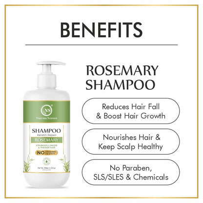 Nuerma Science Rosemary Hair Shampoo & Conditioner | Hair Fall Control & Scalp Refreshing Formula | Stimulates Hair Growth | Sulphate & Paraben Free | Pack of 2, 700ml
